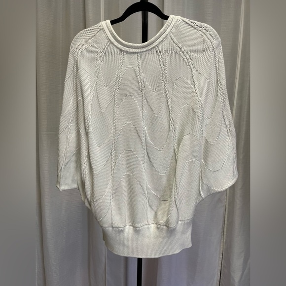 Escada white sweater cardigan 100% cotton | size Large - Picture 4 of 6